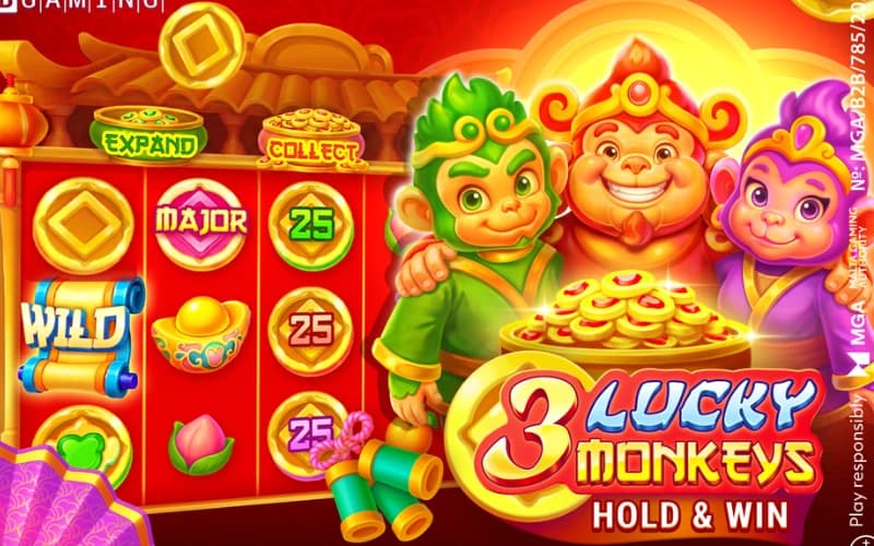 3 Lucky Monkeys Hold & Win