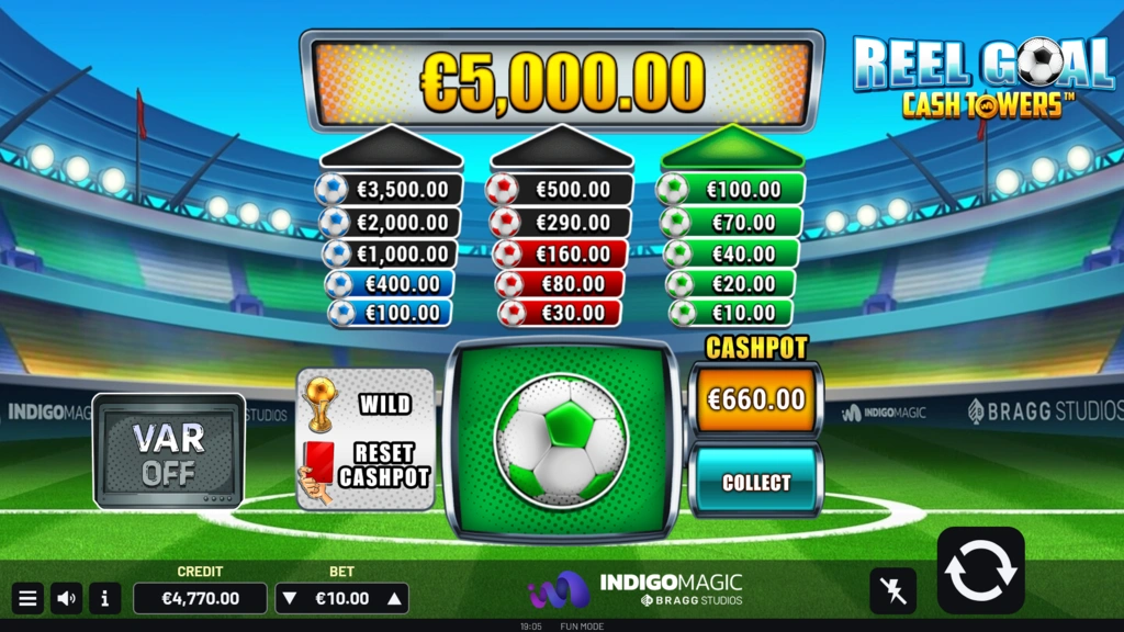 Reel Goal Cash Towers - Cash Collect Reel Goal Cash Towers - Cash Collect