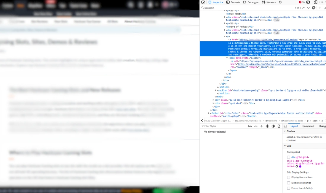 Content Scraping Example