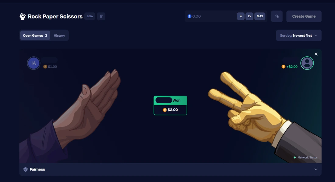 Duel RPS 100% RTP UI
