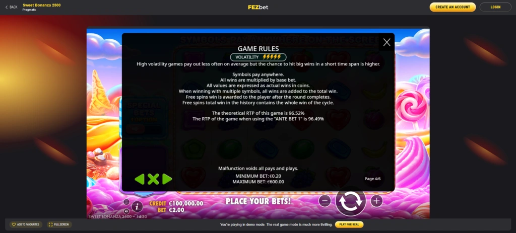 SweetBonanza2500DemoMode