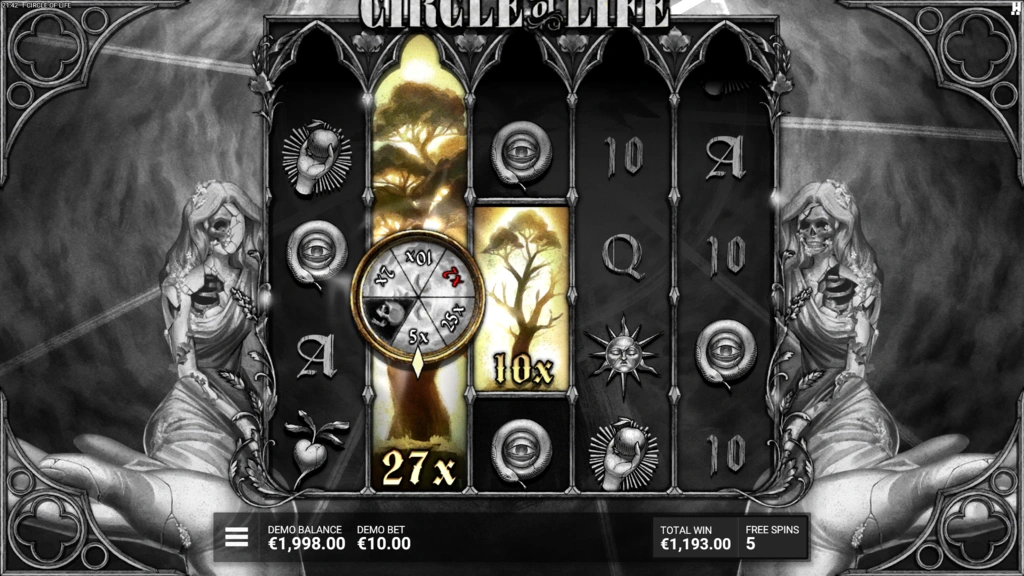 Circle of Life - Expanding Multiplier Wilds in Free Spins