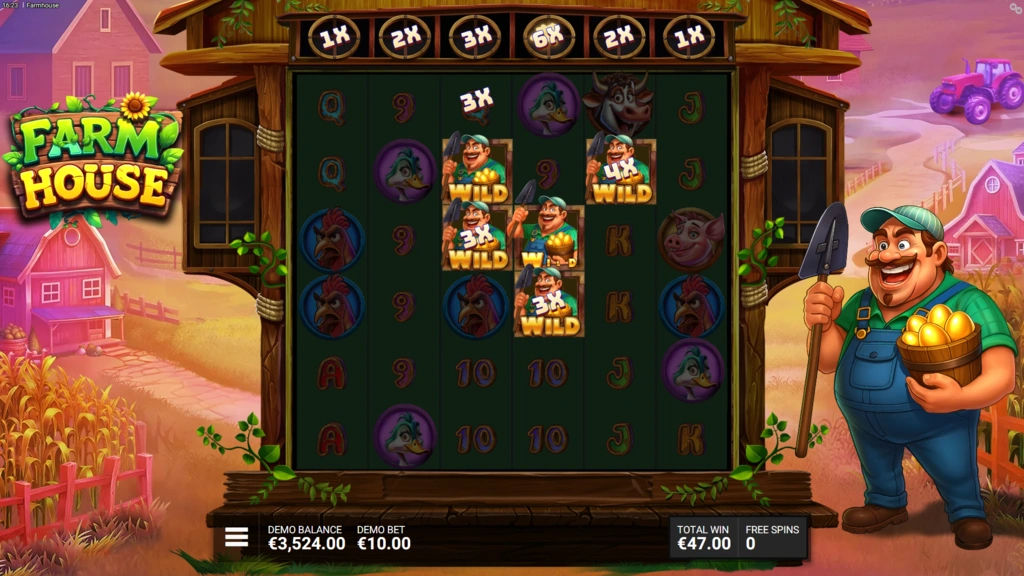 Farmhouse - Spreading Wilds in Free Spins