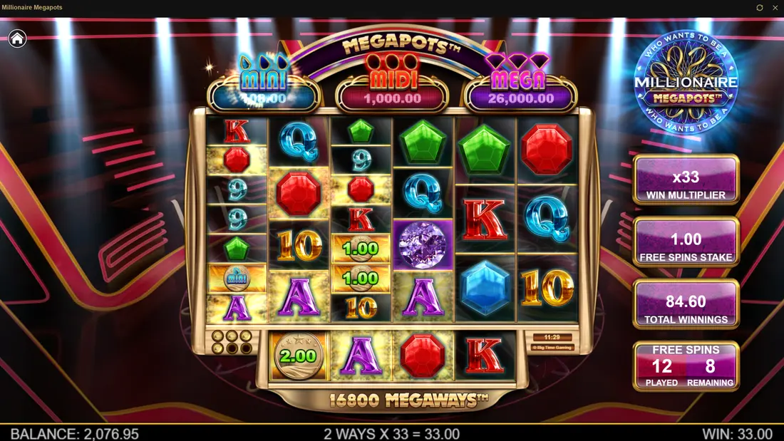 Millionaire Megapots slot 91000x max win review 2026