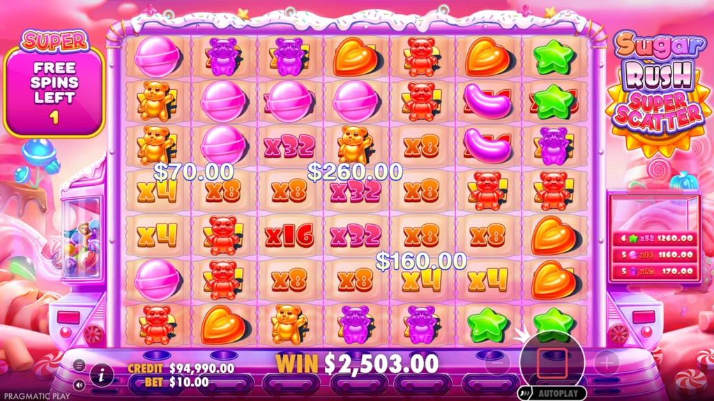 Sugar Rush Super Scatter - Super Free Spins