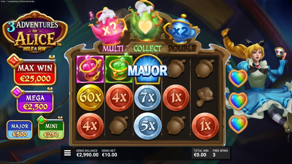 3 Adventures of Alice Free Spins