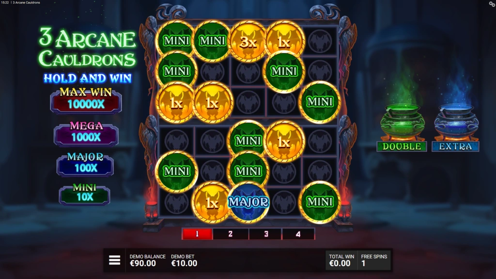 3 Arcane Cauldrons - Respin Bonus Game