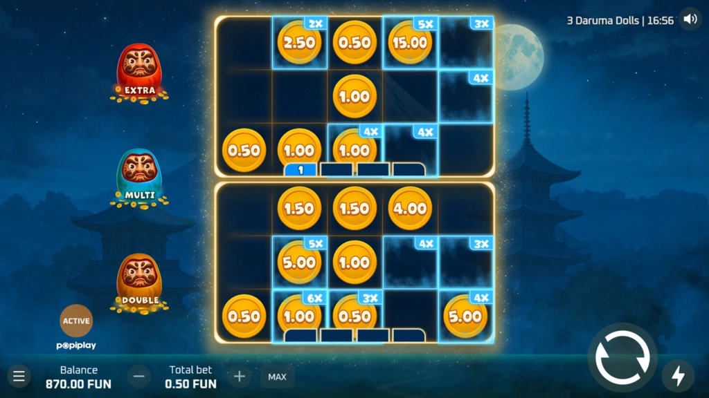 3 Daruma Dolls - Hold and Win Bonus