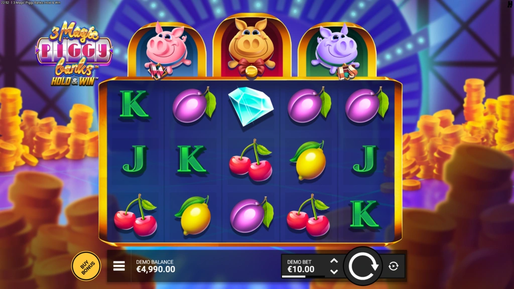3 Magic Piggy Banks Hold & Win Base Game