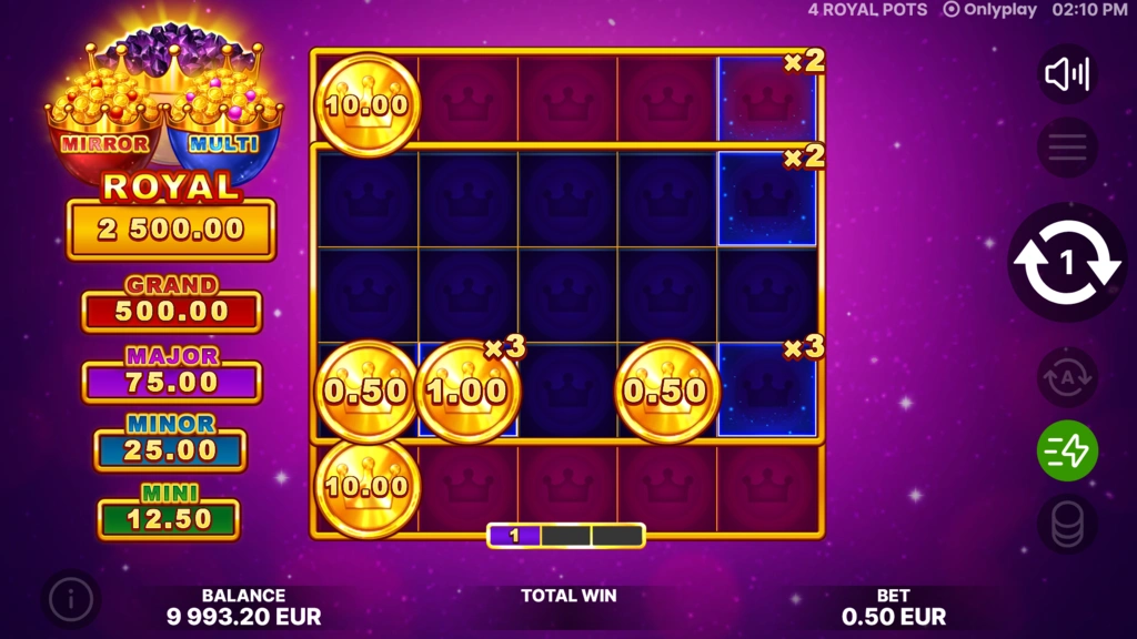 4 Royal Pots Hold and Win Respin