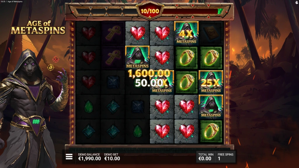 Age of Metaspins - Multiplier Wild in Free Spins