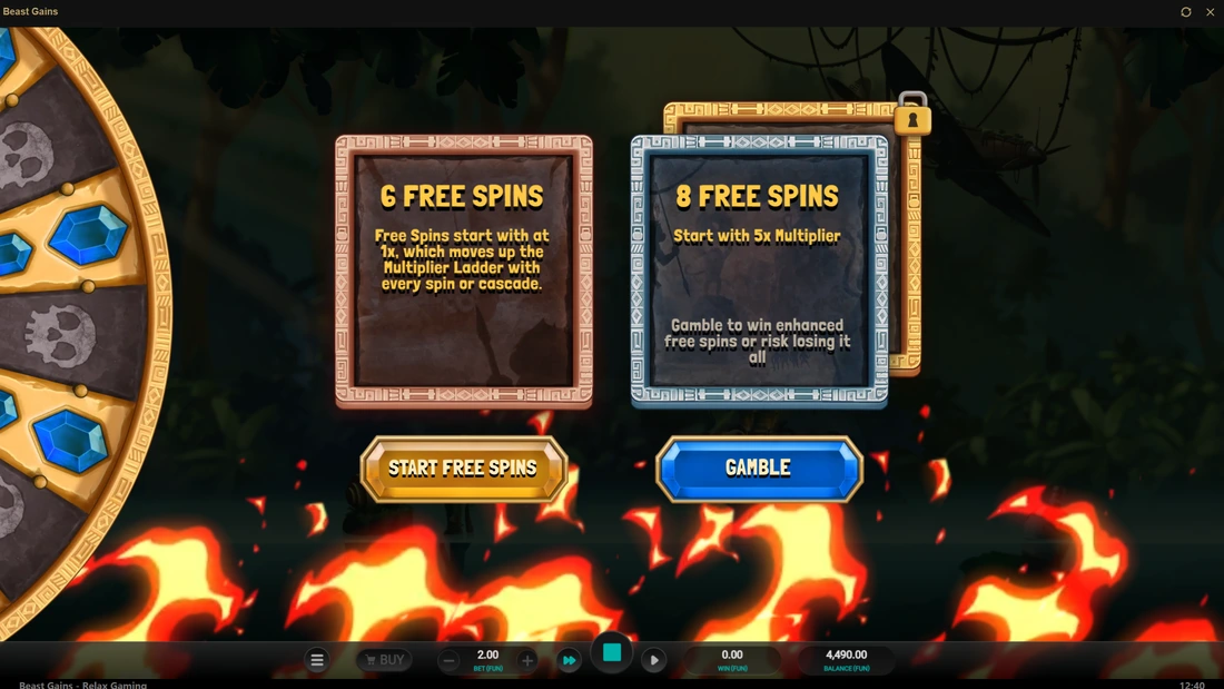 Beast Gains Free Spins Gamble