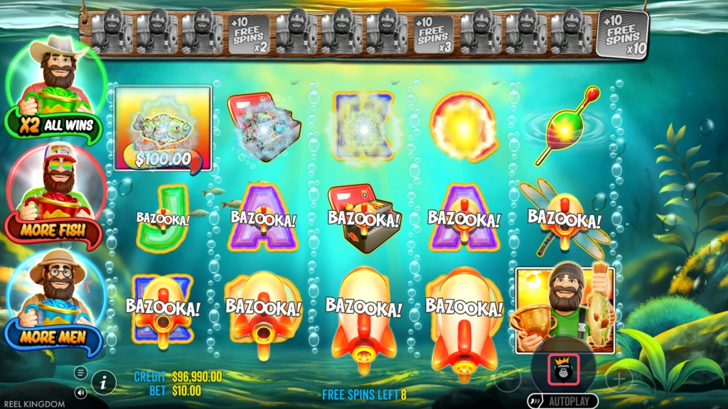 Big Bass Trophy Catch - Bazooka Free Spins Feature