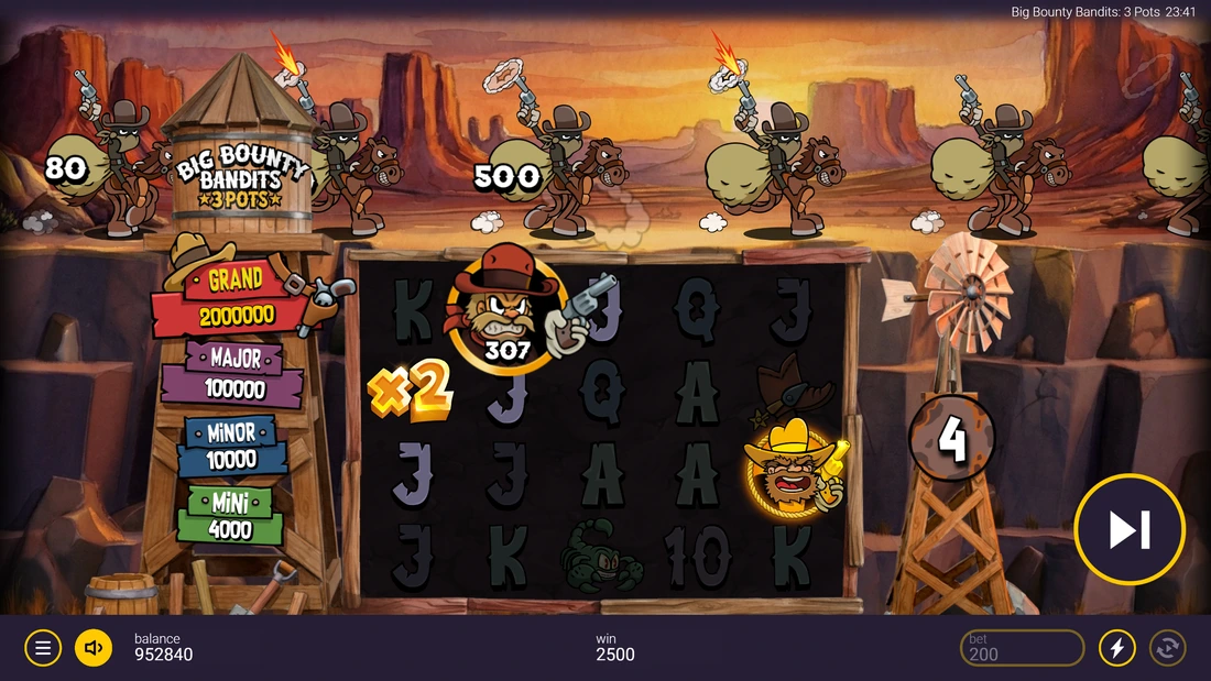 Big Bounty Bandits 3 Pots Super Free Spins