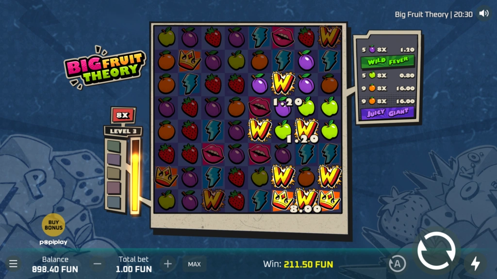 Big Fruit Theory - Feature in Free Spins