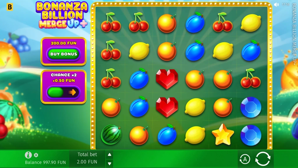 Bonanza Billion Merge Up+ Base Game