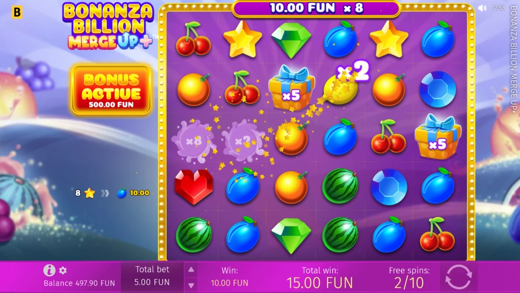 Bonanza Billion Merge Up+ Free Spins