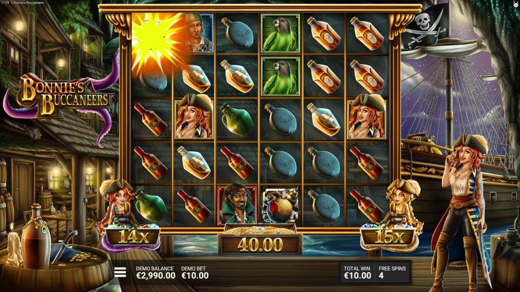 Bonnie's Buccaneers - 4 Scatters Free Spins