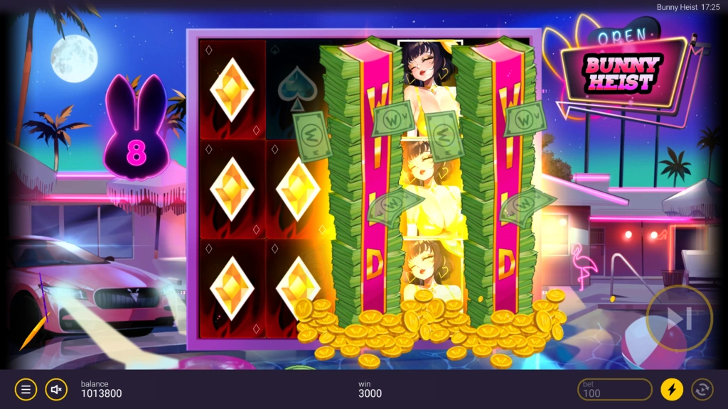 Bunny Heist - Expanding Wilds in Free Spins