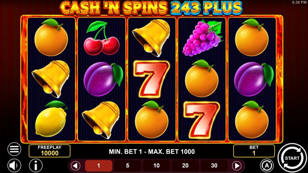 Cash'n Spins 243 Plus - Base Game