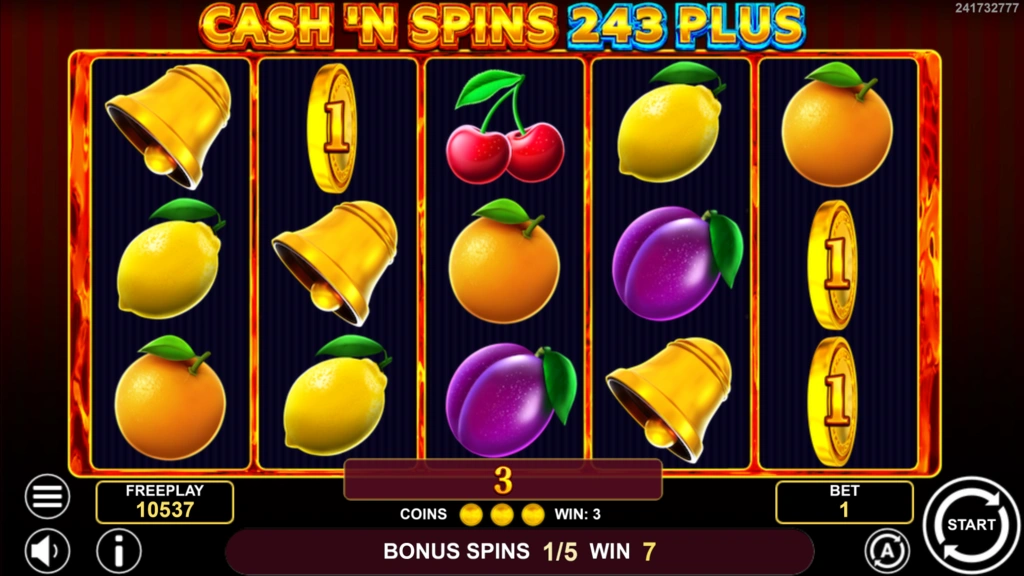 Cash'n Spins 243 Plus - Bonus Coin Game