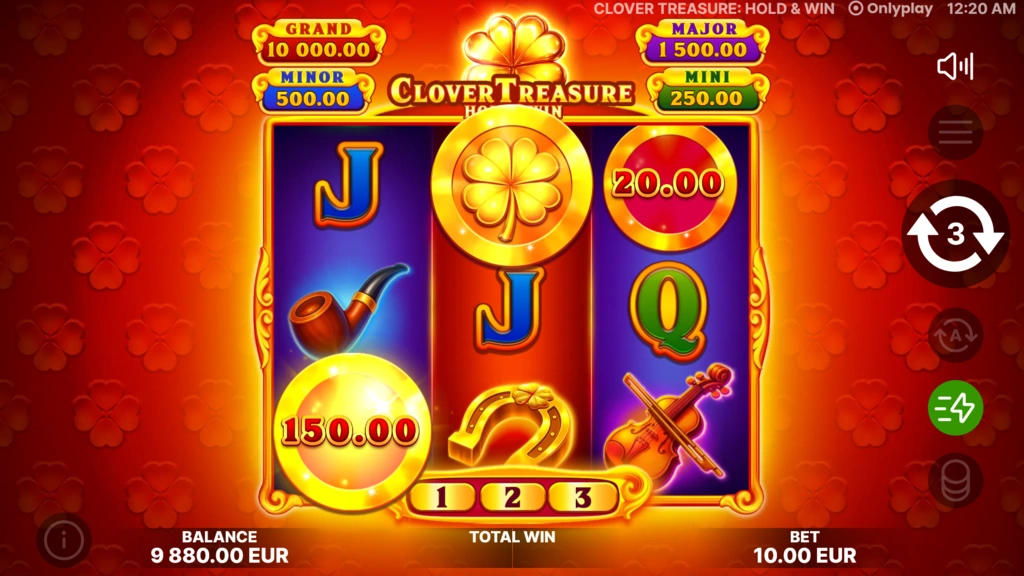 Clover Treasure Hold and Win - Respins