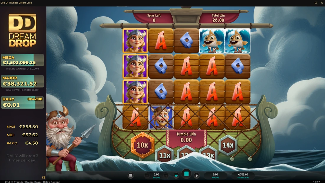 Cod Of Thunder Dream Drop Free Spins