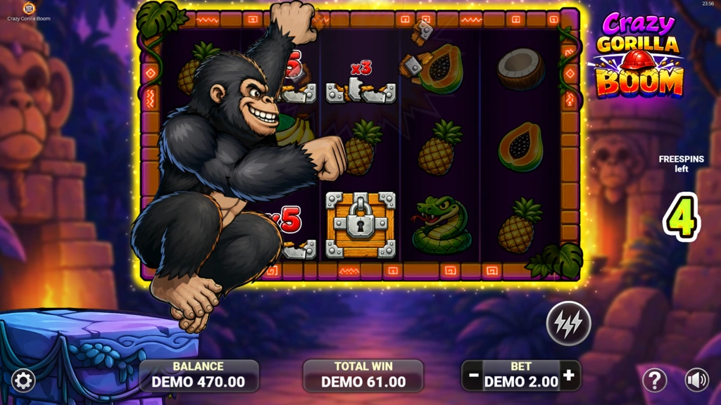 Crazy Gorilla Boom Free Spins