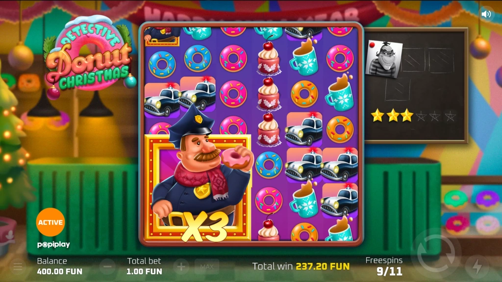 Detective Donut Christmas - Free Spins