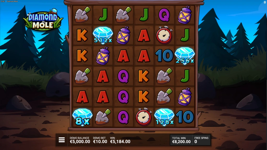 Diamond Mole - Persistent Sticky Multiplier Wild in Free Spins