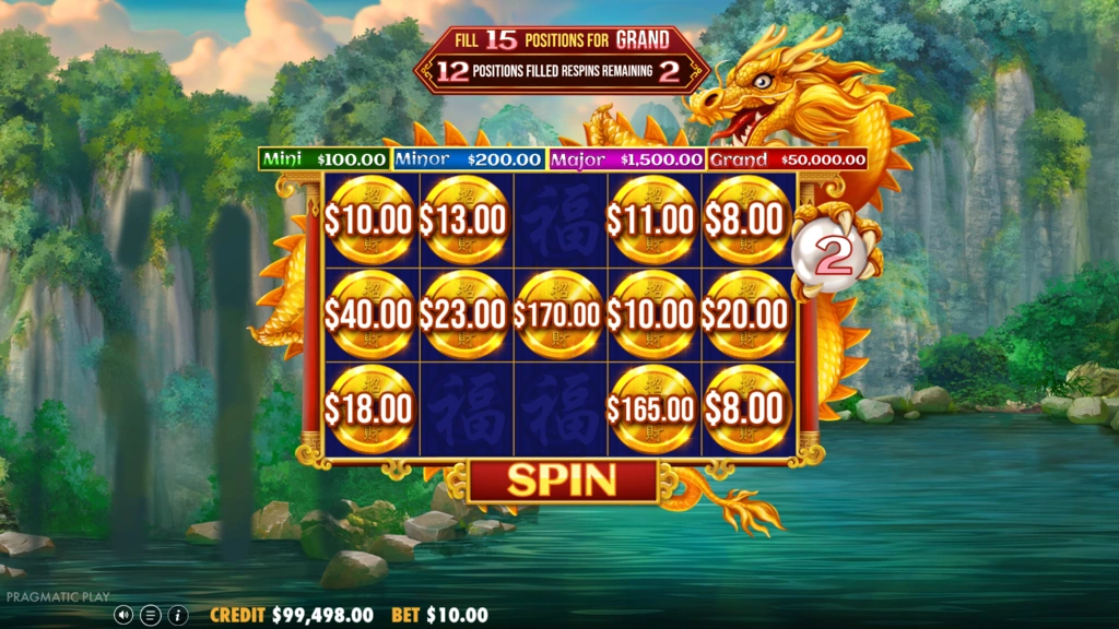 Dragon's Gate – Bonus Choice - Respin Game