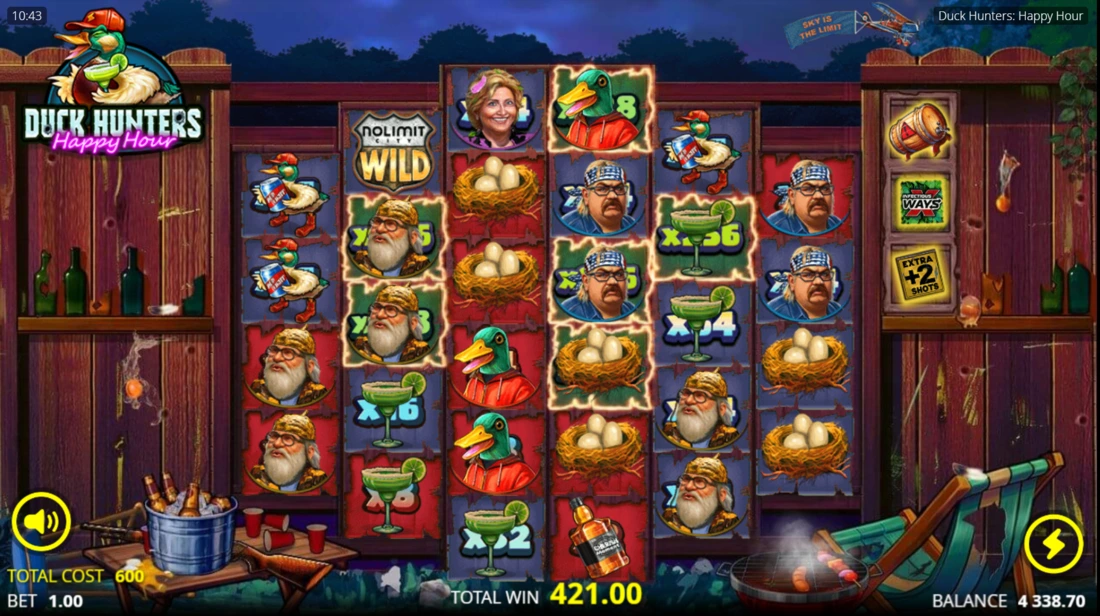 Duck Hunters Happy Hour Big Game Spins