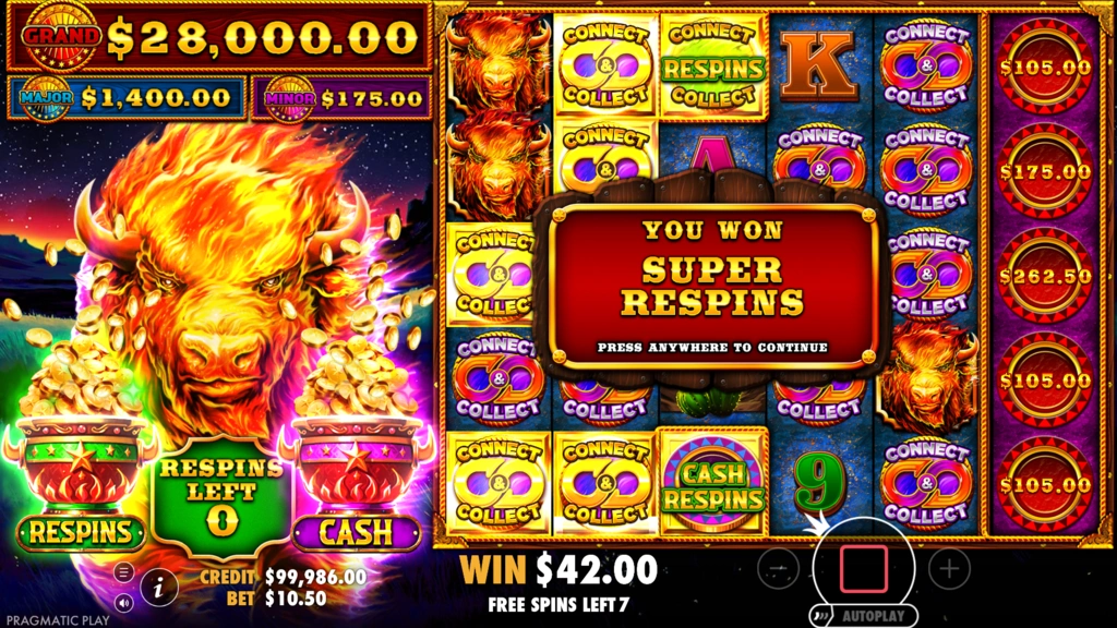 Fire Stampede Ultimate - Super Respins in Free Spins