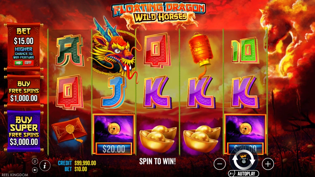 Floating Dragon Wild Horses - Base Game