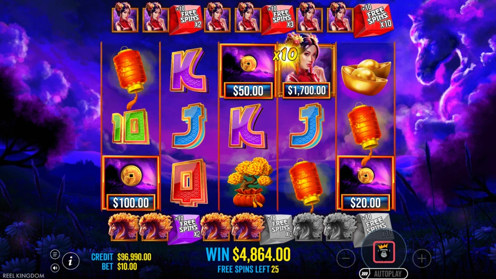 Floating Dragon Wild Horses - Super Free Spins