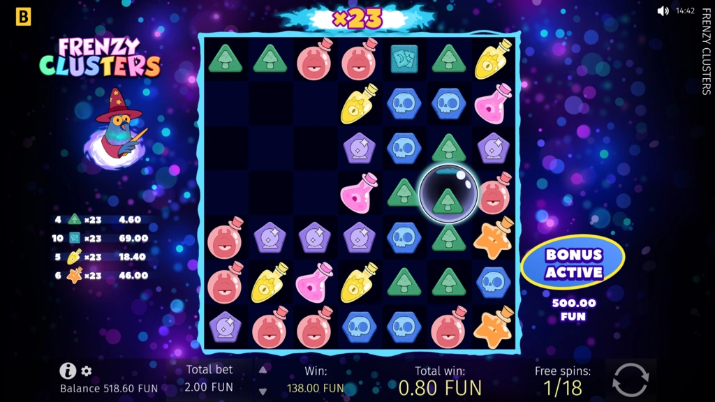 Frenzy Clusters Free Spins