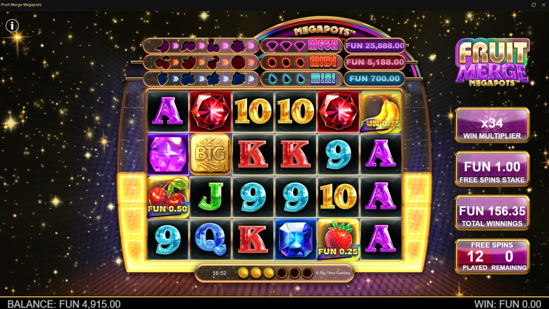 Fruit Merge Megapots Free Spins