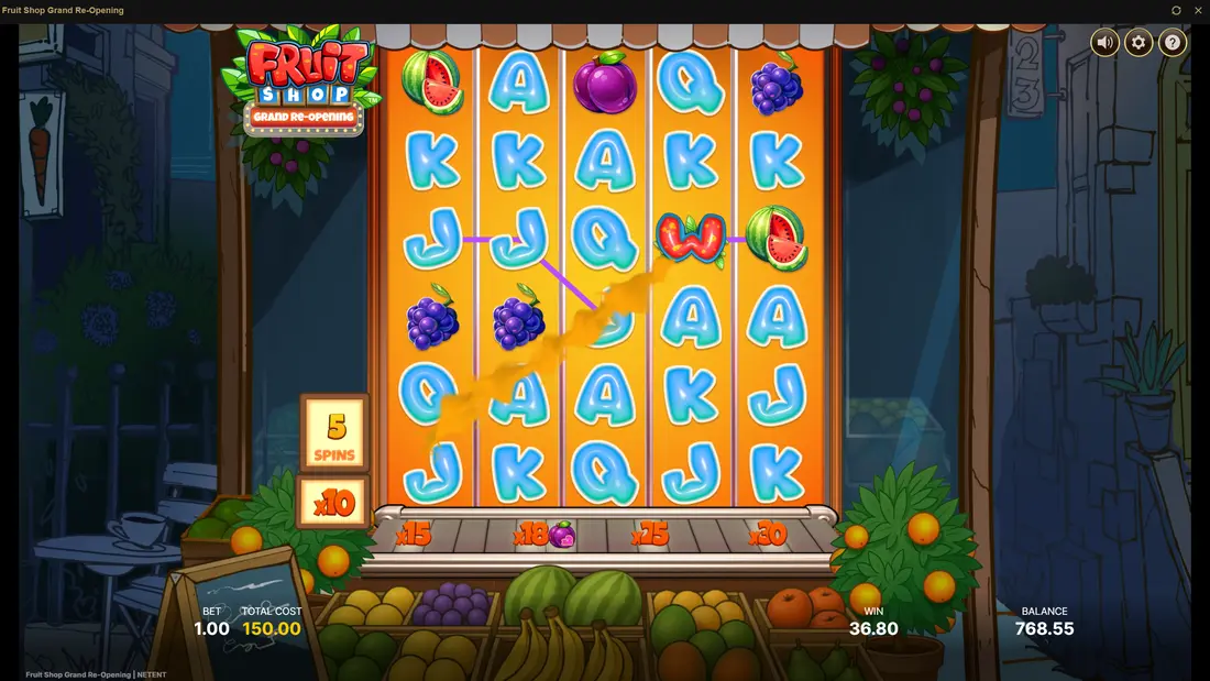 Fruit Shop Grand Re-Opening Orchard Spins