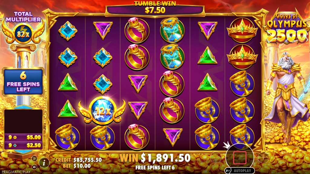 Gates of Olympus 2500 Free Spins