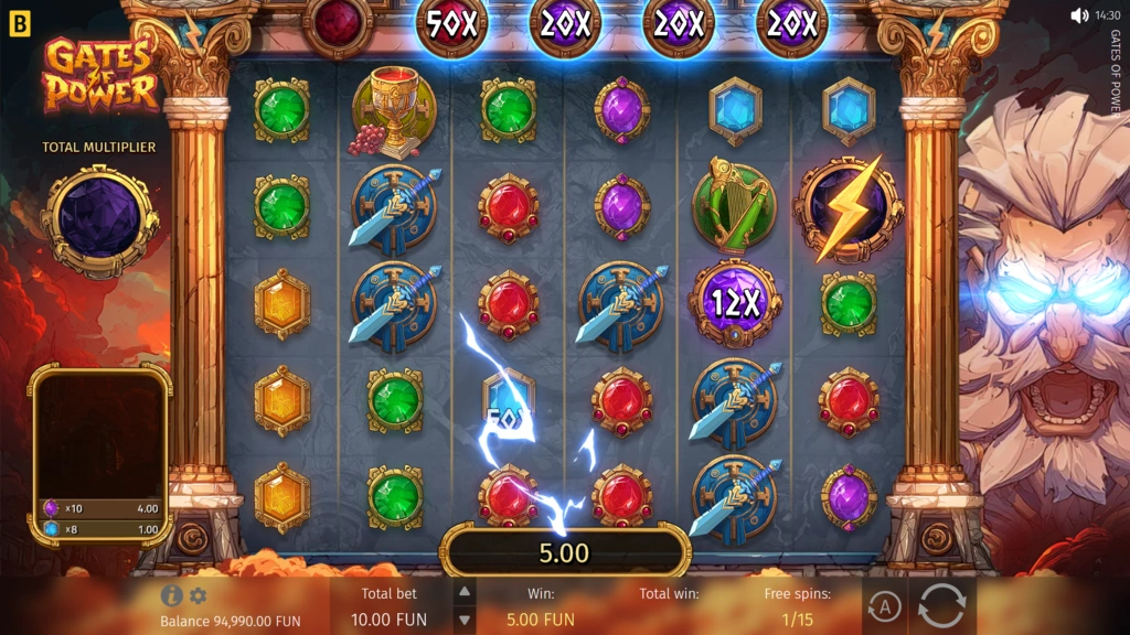 Gates of Power - 5 Scatters Super Free Spins