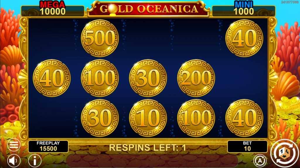 Gold Oceanica Hold And Win - Respin Bonus