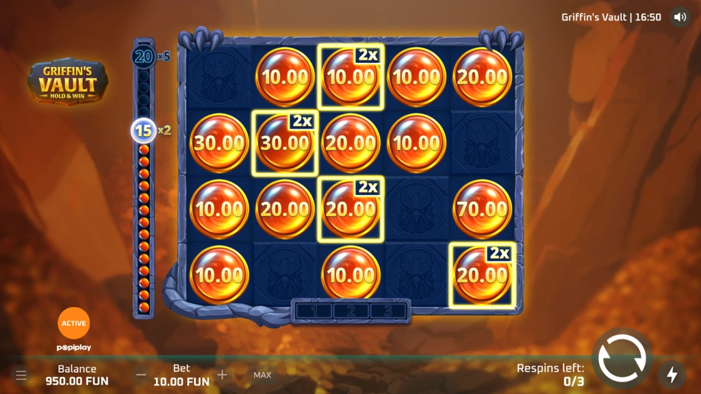 Griffins Vault - Hold and Win Bonus Game