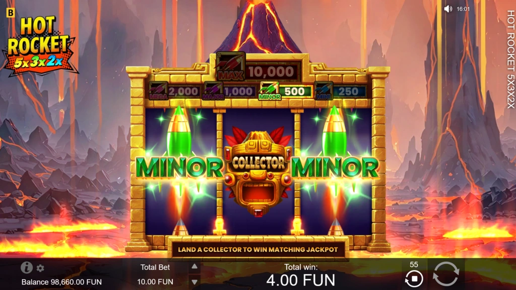 HOT ROCKET 5x 3x 2x - Jackpot Feature