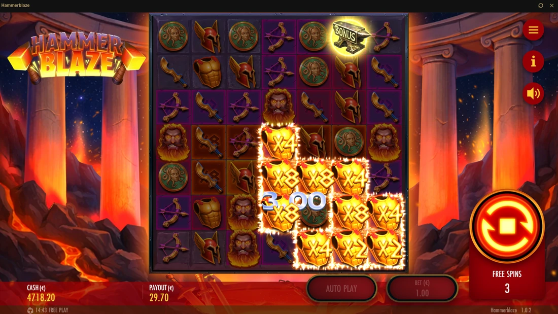 Hammerblaze Bonus Game