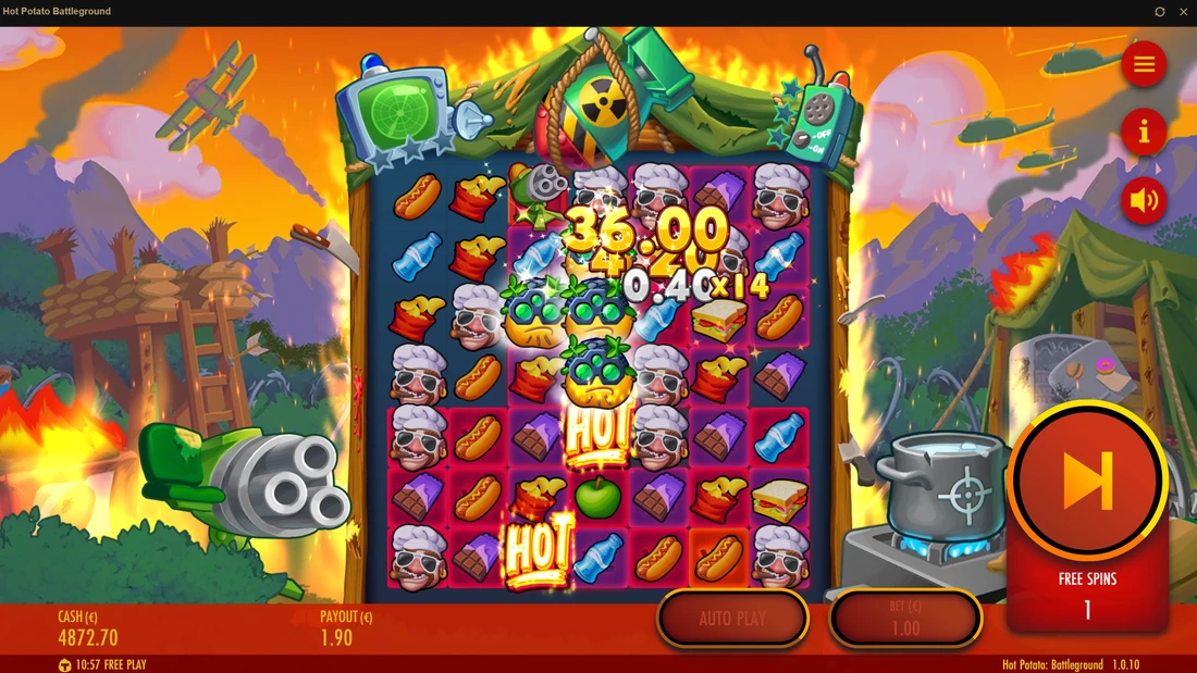 Hot Potato Battleground Review Free Spins