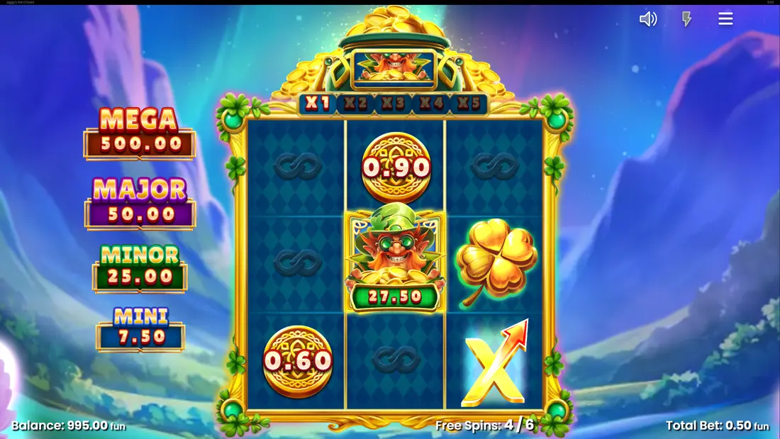 Jiggy's Pot O' Gold Mighty Craic Free Spins