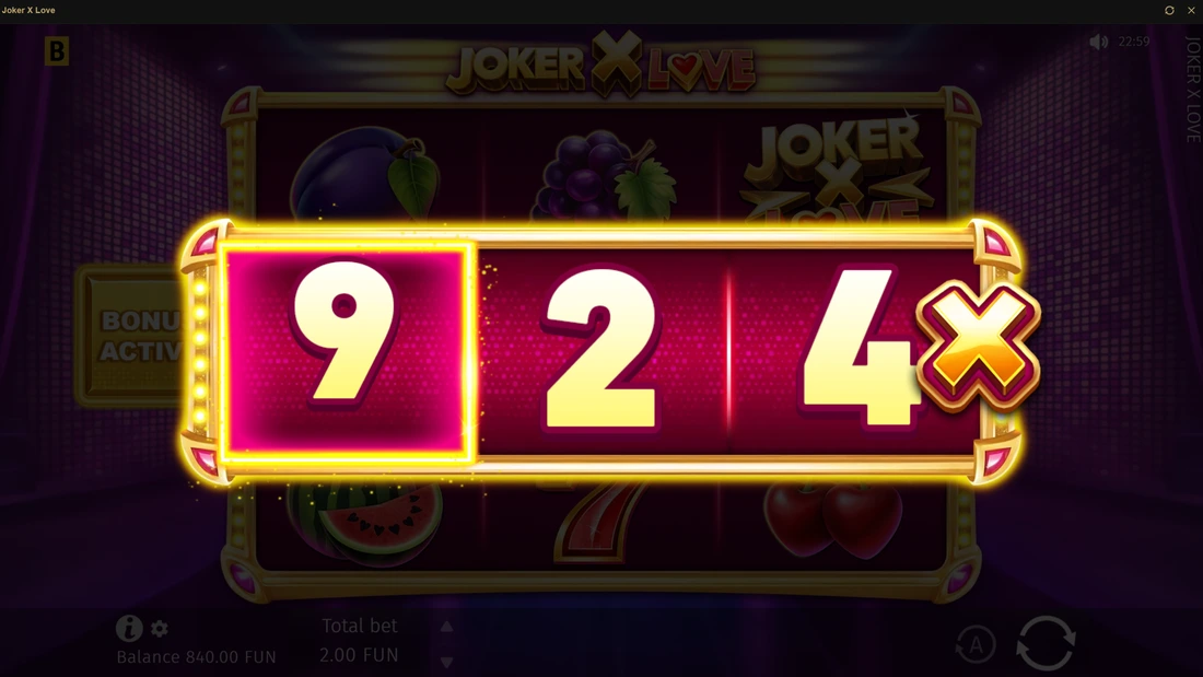 Joker X Love Bonus Game