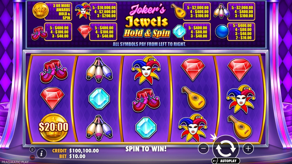Jokers Jewels Hold & Spin - Base Game