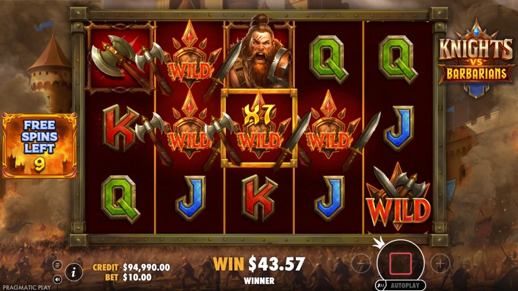 Knights vs Barbarians - Super Free Spins