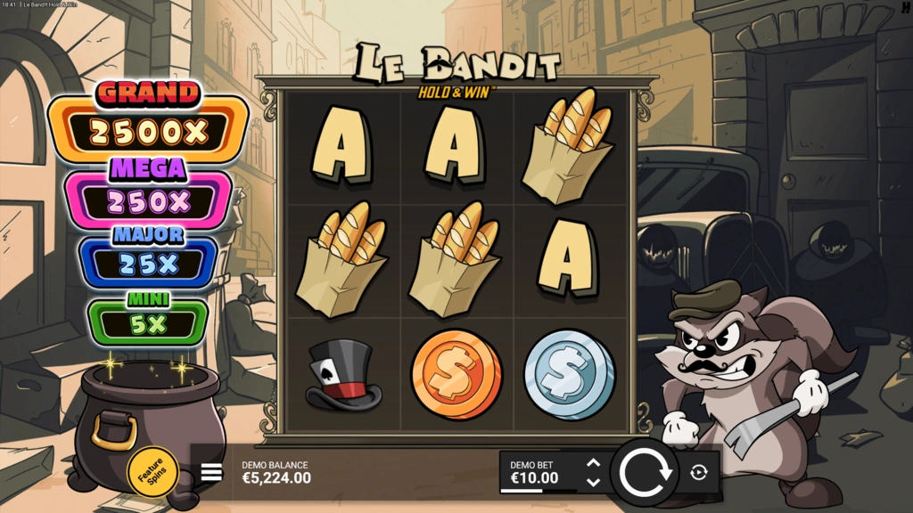 Le Bandit Hold and Win Base Game